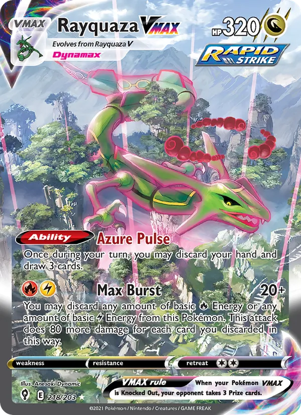 Illustrative Rayquaza VMAX card